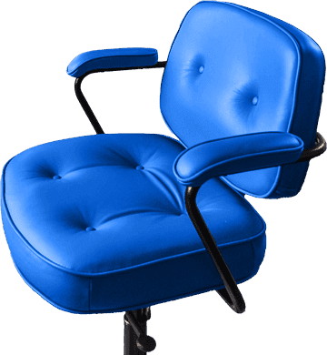 전문 법무사와 함께하는 법인 설립 – 신뢰의 시작 전문성과 신뢰를 상징하는 블루 오피스 체어 – 법인 설립 서비스